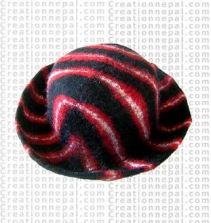 Felt stripe hat 12