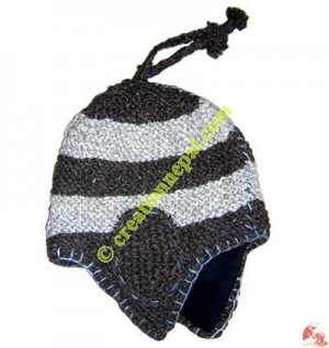 Woolen flap hat2