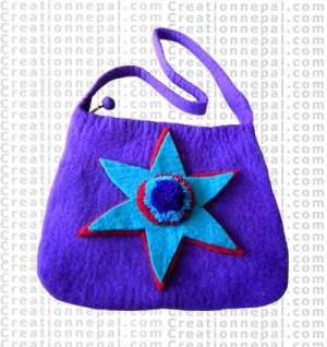 Star patch felt bag