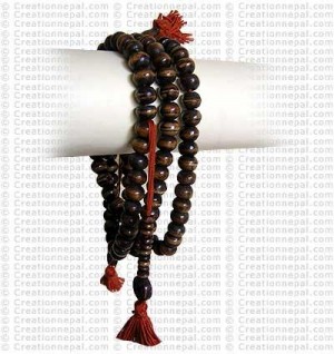 Brown or black bone mala