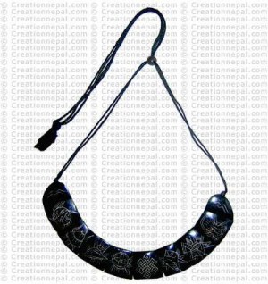 8 auspicious sign bone necklace 1