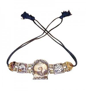 Auspicious 3-signs bone bracelet2