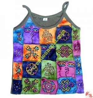 Multi color multi print rib t-shirt