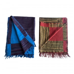 Large size soft wool assorted shawl