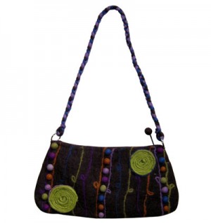 Chakra design felt bag