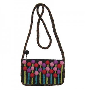 Balls on lines small size long strap bag