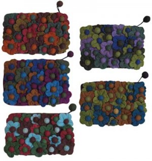 Assorted color felt purse2