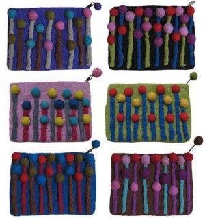 Assorted color felt purse3
