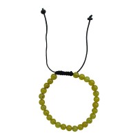 Yellow onyx stone 6mm beads bracelet