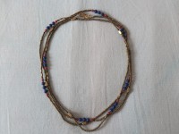 Single strand multiple beads long necklace