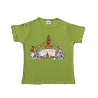 Stupa print cotton kids t-shirt