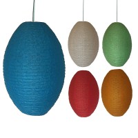 Large oval net lampshade