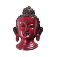 Antique red small Buddha mask 7 inch