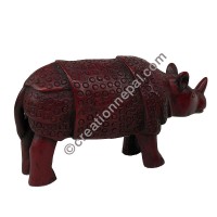 5-inch red resin Rhino