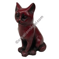 5-inch red color resin cat