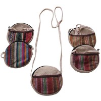 5 inch hemp-Gheri strap round purse