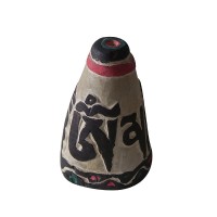 Om Mani mantra carved incense holder