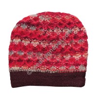 Colorful woolen red cap