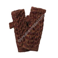 Colorful brown woolen hand warmer