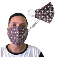 Printed soft cotton 3 layer mask