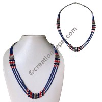 Lapis tiny beads necklace2