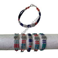Assorted color 3-strand bracelet
