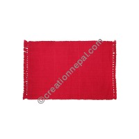 Dining table placemat solid red