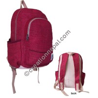 Hemp dark red backpack