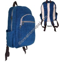 Royal blue hemp backpack