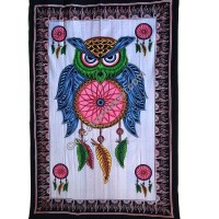 Owl dream catcher brushed tapestry