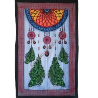 Wheel dream catcher brushed tapestry
