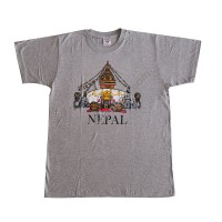 Stupa print stretchy cotton T-shirt