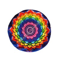 Sri-yantra round cushion cover