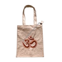 Om Mantra embroidered shopping bag