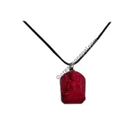 Buddha red color resin pendant