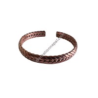 Copper braided bangle
