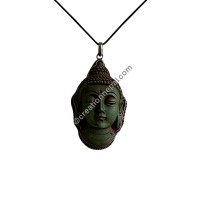 Green color Buddha resin large pendant