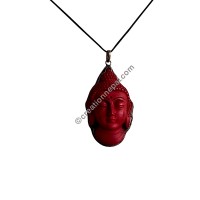 Red color Buddha resin large pendant