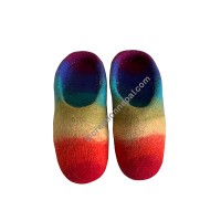 Felt solid rainbow slipper
