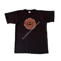 Buddha-eye mandala embroidered stretchy cotton T-shirt