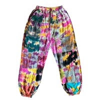 Colorful tie dye patch work harem trouser