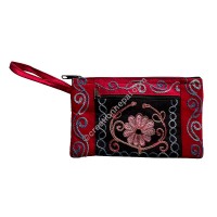 Patch pocket embroidered hand purse