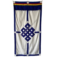 Cotton endless knot white door curtain