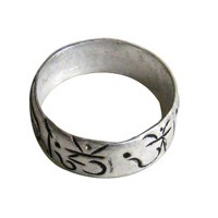 Tibet mantra carved finger ring