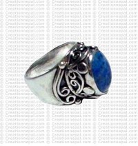 Silver bud design Finger ring