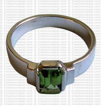 Green colour stone finger ring 1