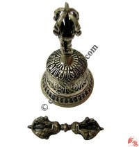 Small size silver plated Dorje and Bell set