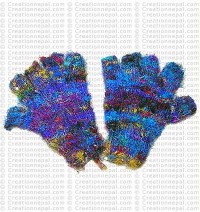 Recycked cotton half finger gloves
