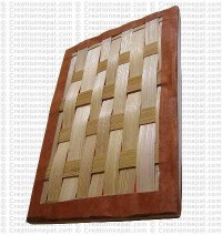 Bamboo mat design notebook