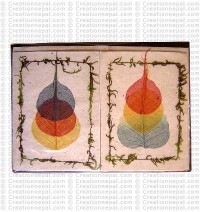 Triple Bodhi leaves design cards